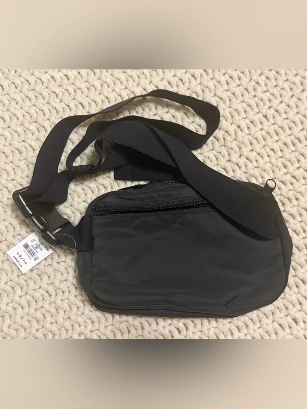PINK Victoria's Secret Black Sling Belt Bag